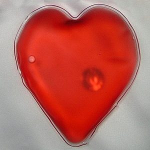 Zahřívací polštářek 01 červené srdce