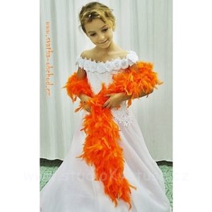Boa péřové 02 oranžové