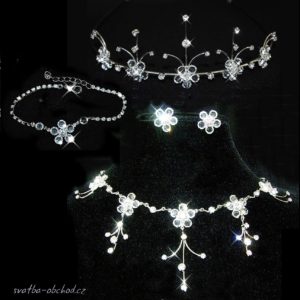 Souprava 325 čiré crystaly s korunkou