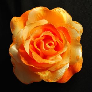 Růže 02 oranžová s leskem 10cm