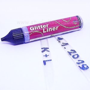 Glitter liner modrý